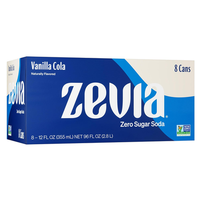 Vanilla　1025 Zevia Zero Sugar Vanilla Cola – Naturally Sweetened Soda – 12oz