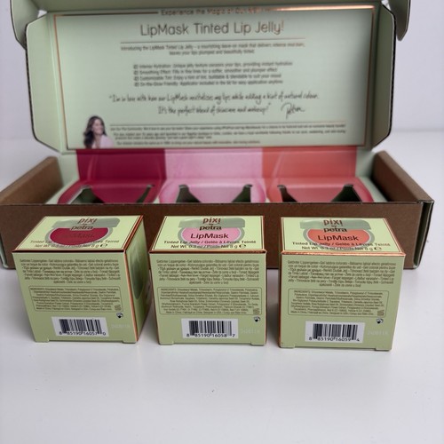 NIB Pixi Beauty Lip Mask Tinted Lip Jelly Gloss Trio LOT - Picture 4 of 13