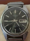 1973 Seiko Black Dial Day Date Automatic Vintage Watch 19 Jewels 7006-8040 Runs