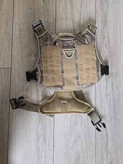 BARKBAY No Pull Dog Harness Front Clip Easy Control Handle Green Camouflage XL
