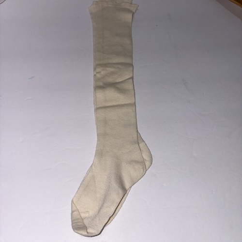 Vintage Children’s Socks, Stockings, Hose Ivory Cotton 14” Size 5 1/2