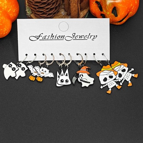 Xocartige 6 paires Halloween Crochet de boucles d'oreilles en forme de citrouille Bat Boo Boucles d'oreilles pendantes Cadeau Ensemble de bijoux pour les filles, 0 Xocartige 6 paires Halloween Crochet de boucles d'oreilles en forme de citrouille Bat Boo Boucles d'oreilles pendantes Cadeau Ensemble de bijoux pour les filles, 0