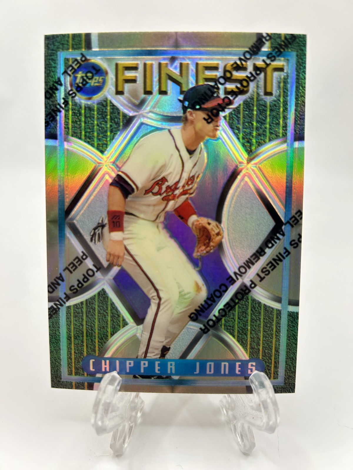 1995 Topps Finest - Chipper Jones #221 Refractor With Coating
