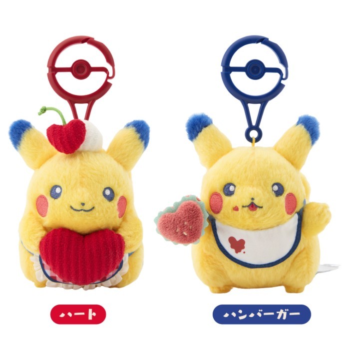 【新品未使用】PIKACHU DINER ぬいぐるみ、マスコット　2点セット PIKACHU DINER ピカチュウ ダイナー マスコット ポーチ