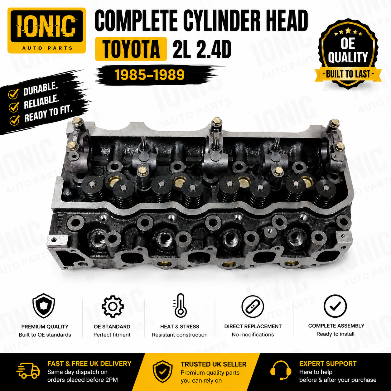 Toyota 2L 2.4D 1985–1989 Complete Cylinder Head Land Cruiser Hilux Hiace