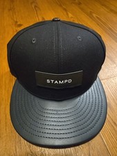 STAMPD X NEW ERA Leather Brim Navy Snapback H...