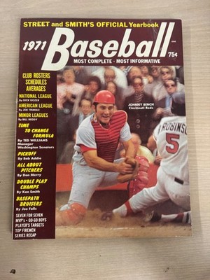 Street & Smith's Official Baseball Yearbook 1971 Johnny Bench MLB Stats