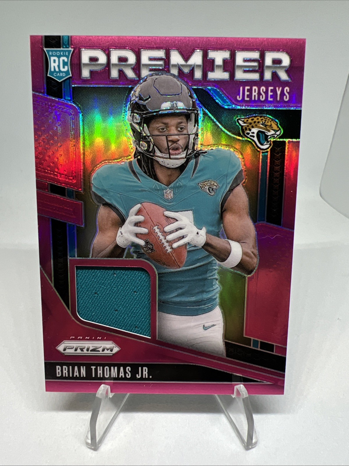 BRIAN THOMAS JR 2024 Panini Prizm Premier Jerseys RC Rookie PINK PRIZM #PJ-BTJ
