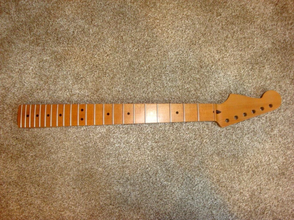 Flamey Roasted Riftsawn Maple Charvel Strat Neck Reverse Righty Musikraft 22F - Image 2 of 4