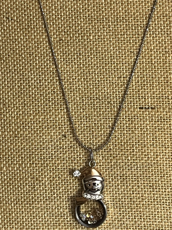 NUEVO NLA Origami Búho Plata y Oro Rosa Muñeco de Nieve CÁPSULA Medallón Colgante Collar Foto 4 de 4