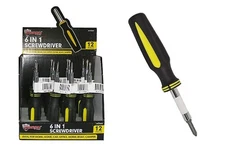 Diamond Visions Max Force 2070602 6 in 1 Cushion Grip Screwdriver in Black...