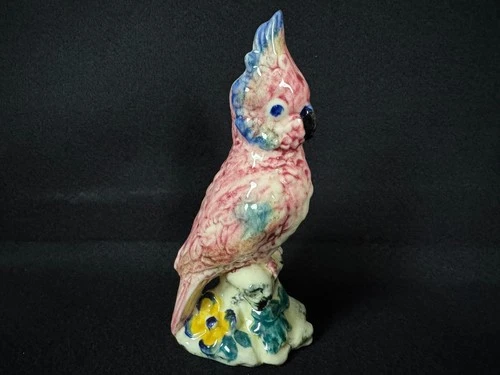 Vintage Pink Cockatoo Bird Figurine 3405 Stangl Pottery Parrot Cockatiel 6 1/4"