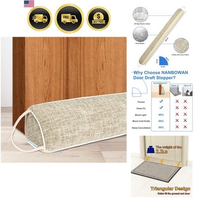 30'' Weighted Under Door Draft Stopper -Triangular Door Draft Blocker with Hoo...