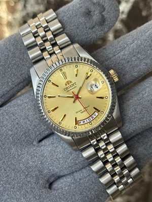 ✨ORIENT✨オリエント✨デイデイト✨ゴールド文字盤✨27JEWELS✨腕時計 ORIENT PRESIDENT Gold Tone Dial Automatic Day/Date Men's Watch | eBay