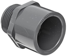 3 Inch Gray PVC Adapter Male NPT Socket Schedule 80 Pipe Fitting