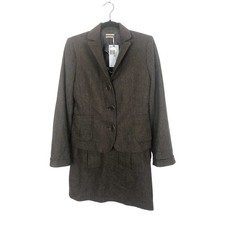 Max Studio Suit Women's Sz Medium/10 Brown Jacket Skirt Set NWT Dark Academia