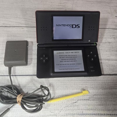 Nintendo DS Lite Handheld Game Console C/USG-USA-1 Red, Stylist & Charger Tested