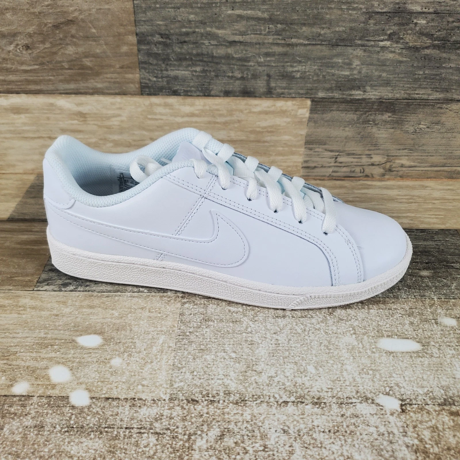 Scarpe da ginnastica Nike Court Royale da donna taglia 7 5 sneakers sportive in pelle bianca