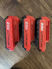 PORTER CABLE PCC680L 20V Max Lithium-Ion 1.5 Ah Battery 30 Wh Li-Ion Lot Of 3