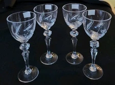  Hand Cut Crystal Cordial glasses, 6", Set of 4, by Neman