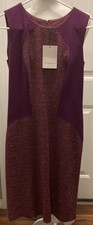 Carolina Herrera Amethyst Melange Color - Size 8 Midi Sleeveless Dress NWT