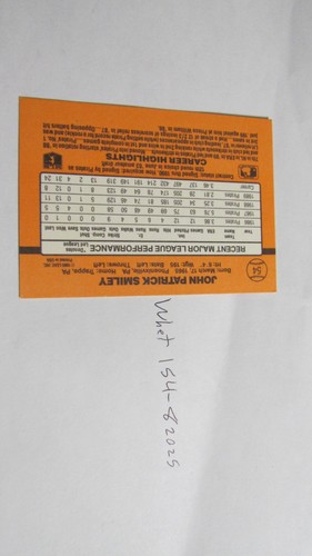 Carta da baseball firmata Donruss John Smiley 1990 - Foto 2 di 2