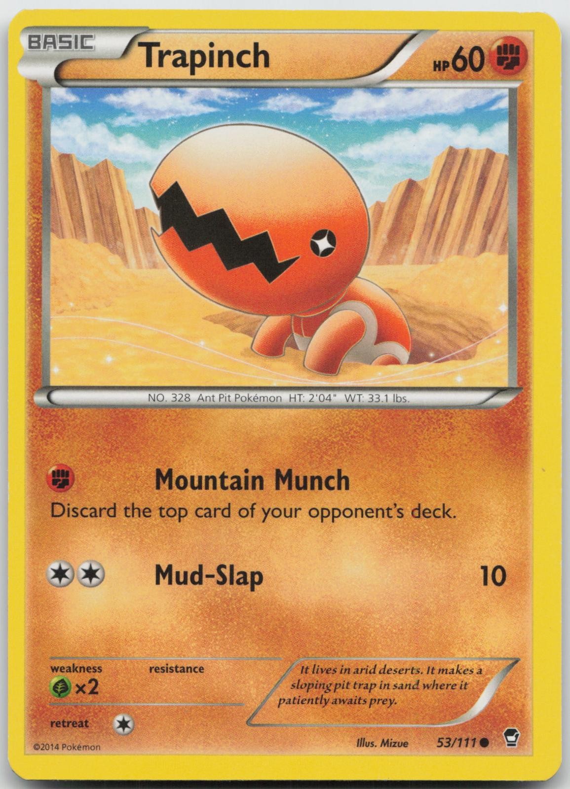 Trapinch 53/111 Common Furious Fists Pokemon Lightly Played