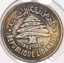 Liban 1952 50 Piastres 194285 envoi groupé