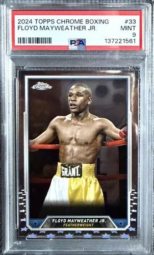 2024 TOPPS CHROME BOXING FLOYD MAYWEATHER PSA 9 LOW POP
