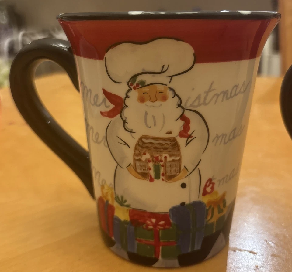 Santa Mugs Jennifer Brinley Baking Lot Of 3 Coffee Mugs Cups Christmas read - Image 3 of 4