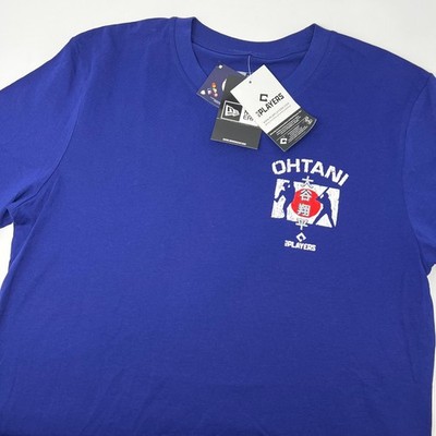 New Era Shohei Ohtani LA Dodgers Japan USA Blue Graphic T-Shirt Mens Medium NWT