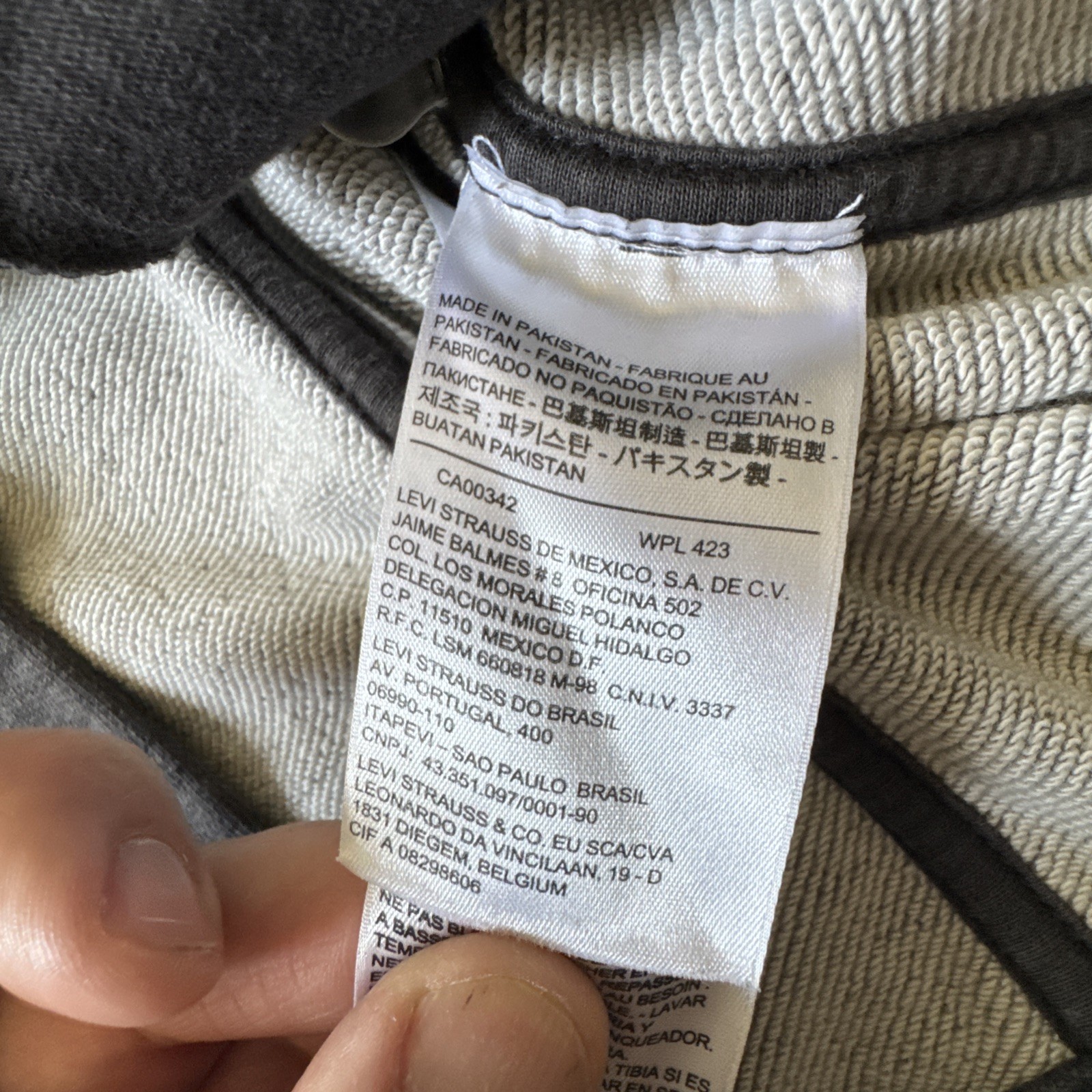 Levi's Womens Small Jacket Gray Snap Button-Up Kn… - image 11