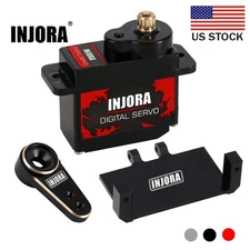 US,INJORA 12g Digital Servo & Mount 15T Arm Horn for 1/24 AX24 SCX24
