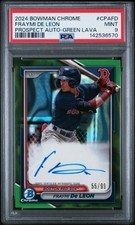 2024 Bowman Chrome - Autographs Green Lava 55/99 #CPA-FD Fraymi De Leon PSA 9