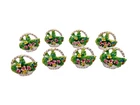 (8) Dresden Saxony Porcelain Mini Flower Rose Baskets Place Card Holders pre war