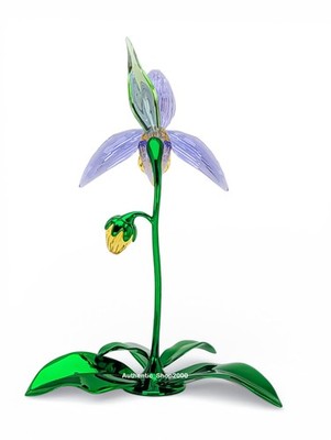 New 100% Authentic SWAROVSKI Florere Lady Slipper Orchid Decor