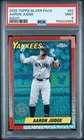 2025 TOPPS SILVER PACK 1990 CHROME PROMO #82 AARON JUDGE AQUA /199 PSA 9