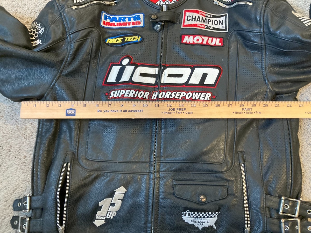 Icon Merc Hero Leather Motorcycle Jacket | eBay