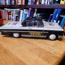 VERY NICE  DAITO TIN LITHO FRICTION  1961 FORD HIGHWAY PATROL RETRACTABLE HDTP