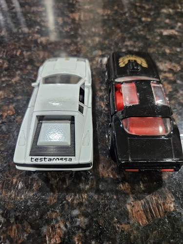 Lotto Vintage Nero Pontiac Trans-Am SS-906 e Ferrari Pull-Back Diecast 1/43 - Foto 6 di 6