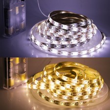 LED Strip Lights Warm White Battery Power 60leds/m Cabinet TV Backlight Lighting