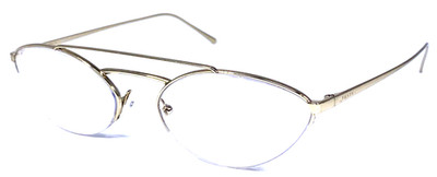 PRADA VPR62V ZVN-1O1 Italy Shiny Gold Aviator HalfRim Eyeglasses Frame 57-19-140