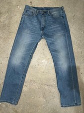 505 Levi's Men's Blue Denim Jeans 33x30, Regular Fit, Straight Style.