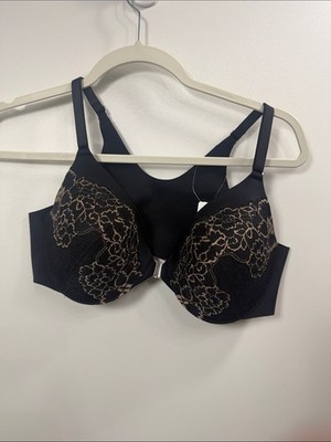 Soma vanishing back front close lace trim black bra size 38B.NWT.
