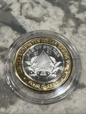 Four Queens Limited Ed Silver Strike $10 Gaming Token Ace Of