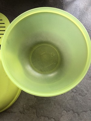 Tupperware Super Crisp-it Salatbehälter 2 l mit Gitter  mit Deckel grün