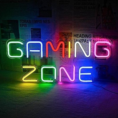 Game Zone Neon Led Sign, Gaming Neon Signs for Wall Decor, Game Neon Lights 