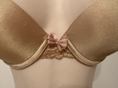 NEW Apt 9 Lacy Detail Satin Add-A-Cup Push-Up Under Wire Bra Beige Sized 34B