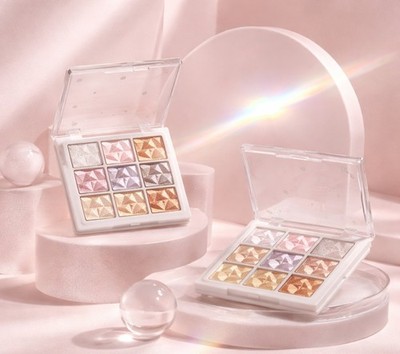 9-Color Glitter Eyeshadow Palette, Shimmer Eyeshadow Palette, Matt Shimmer E-Yes