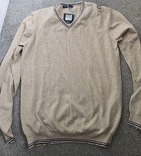 Autograph M S Mens Cotton Mix Oatmeal V NECK JUMPER Size Kids 13 14 Bnwt